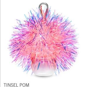 Tinsel Pom Hand Sanitizer Holder
